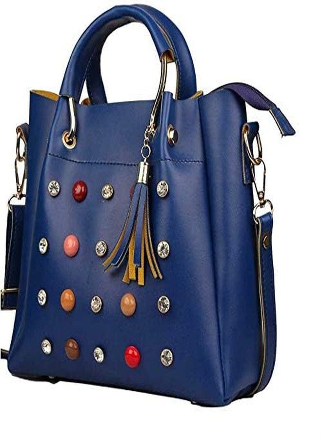 TYPIFY Women's Handbag with Sling Bag (Set of 2) (Tbag341-Blue_Blue) - Image 4